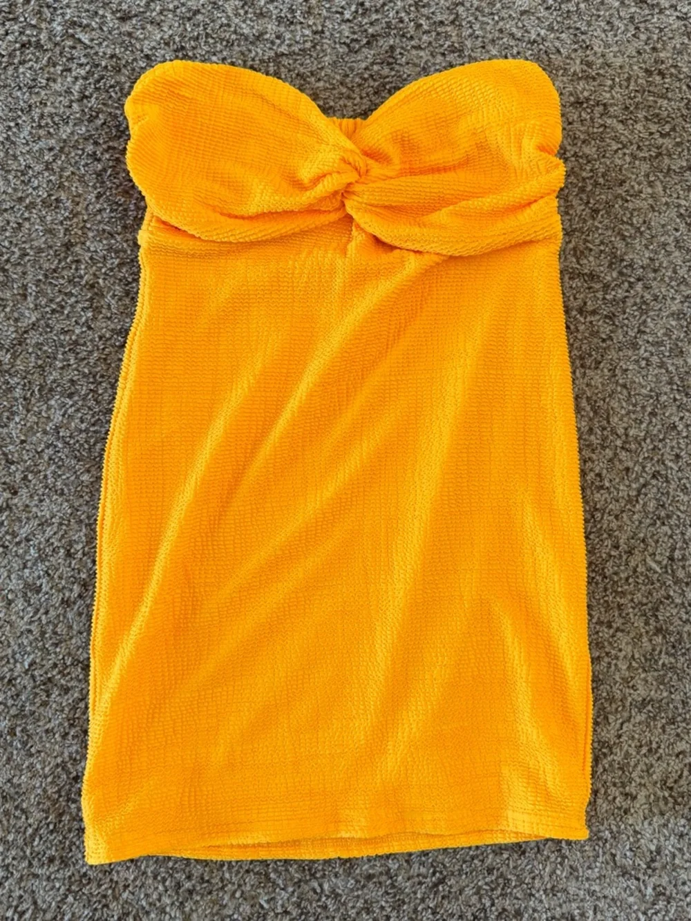 Fashion Nova “Having Fun” Textured Orange Mini Dress – Size L – NWOT - Picture 4 of 6